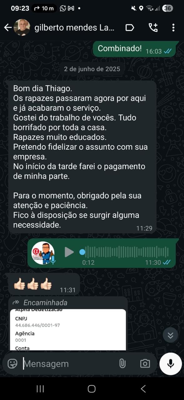Avaliação cliente 3